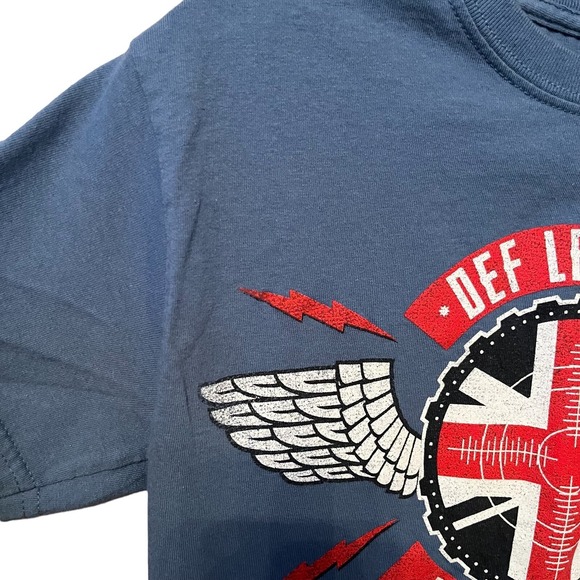 Def Leppard TShirt Adult Small Blue Rock Brigade Tour 2019 Music Concert Groupie - Picture 2 of 10